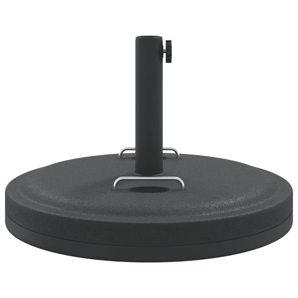 vidaXL Base de Parasol avec poignées pour mâts Ø38 / 48 mm 25 kg Rond, Base de Parasol, Pied de Parasol de terrasse, Porte-Parasol, Support de Parasol