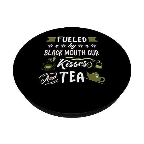 Black Mouth Cur Funny Dog Mom Tea Lover PopSockets Swappable PopGrip - Image 2