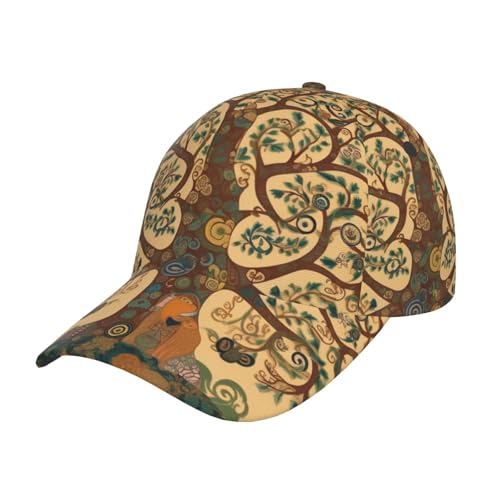 FWJZDSP Gorra de béisbol con Visera Ajustable y Estampado del árbol de la Vida