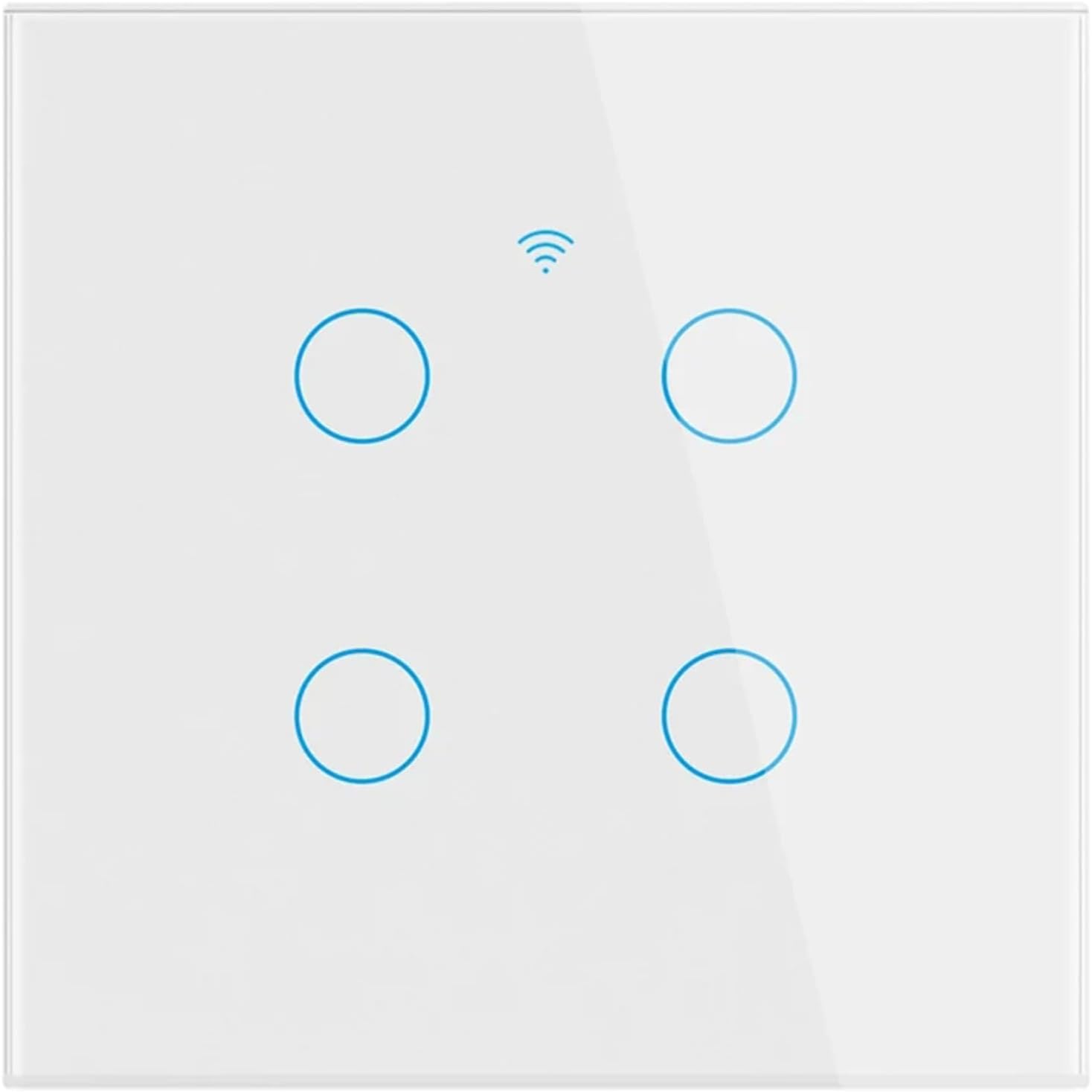 WiFi Smart Switch EU, 220V Wall Touch Switch, Neutral Wire Needed, Tuya Smart Life, 1/2/3/4 Gang 101BW-BLACK-03