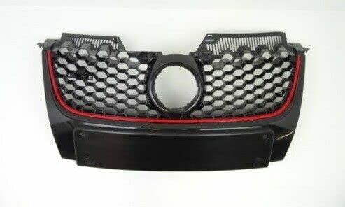 Image of TVP Trade Vehicle Parts.co.uk Compatible With Front Bumper Grille Main With Red Moulding Vw Golf Mk5 2004-2008 Gti