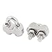 Aexit M3 304 Chain & Rope Fittings Stainless Steel Single Saddle Commercial Wire Rope Clip Cable Wire Rope Clips Clamp 2pcs