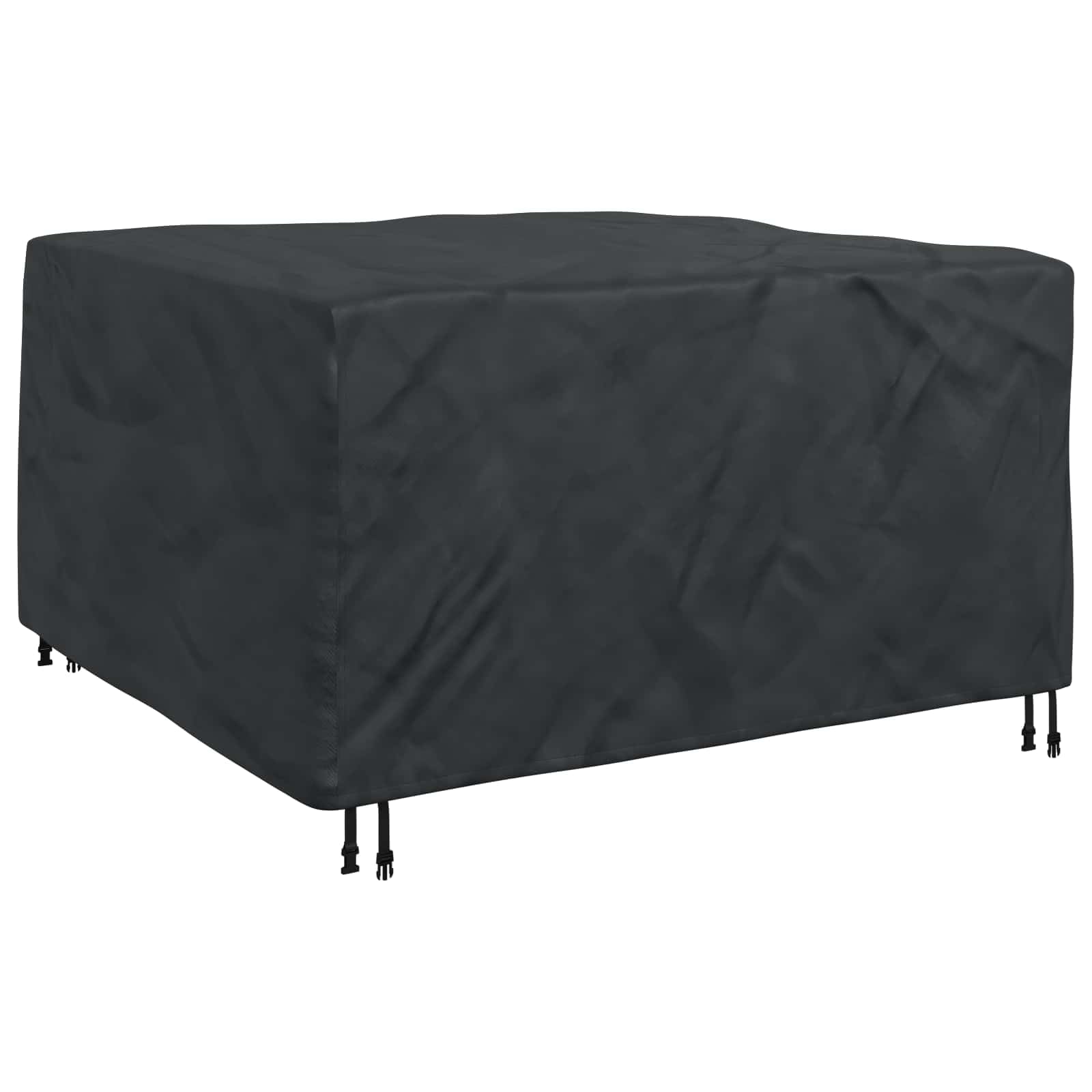 Knerpwd 420D Oxford Fabric 420D Waterproof Furniture Cover Plain Black 150 X 150 X 75 Cm For Indoor Outdoor Use