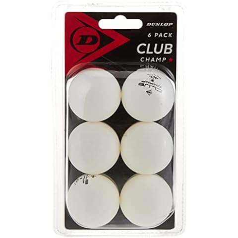 Dunlop Sports Club Champ 6 Tischtennisbälle weiß Cover
