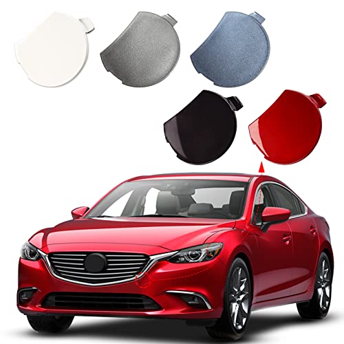 Front Bumper Tow Hook Cover Towing Eye Cap Fit for Mazda 6 Atenza 2015 2016 2017 GW2F-50-A11 GW2F50A11 (Red, Left Driver Side) Xinpinsai