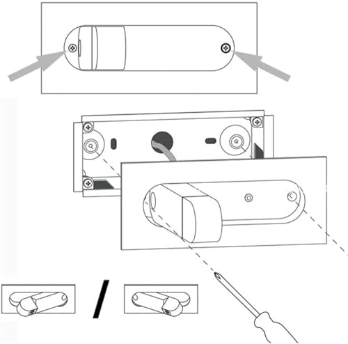Aplique de pared LED empotrable con interruptor independiente para lectura 6