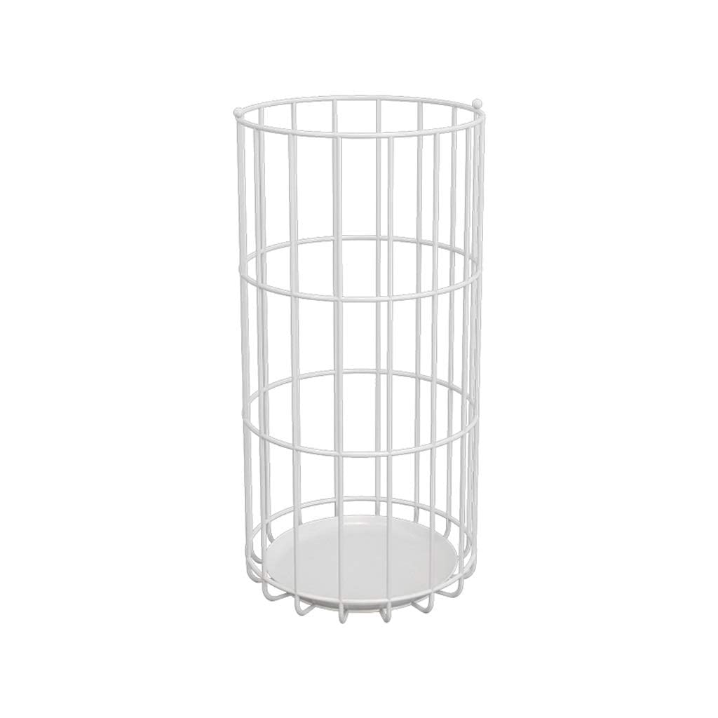 Seau de parapluie en métal design blanc de grande capacité hôtel