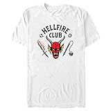 Netflix Mens Stranger Things Hellfire Cut Young Short Sleeve Tee T-Shirt, White, X-Small US