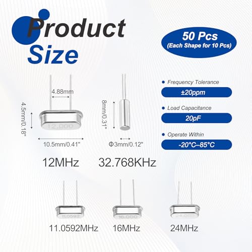 Osciladores de cristal de cuarzo para proyectos de robótica y reparación de placas 2