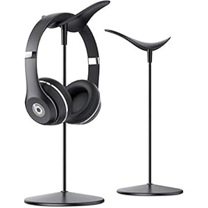 Lamicall Headphone Stand, Desktop Headset Holder – Desk Earphone Stand, for All Headsets Such as Airpods Max, HyperX Gaming Headphones, Beats/Sennheiser Music Headphones – Black