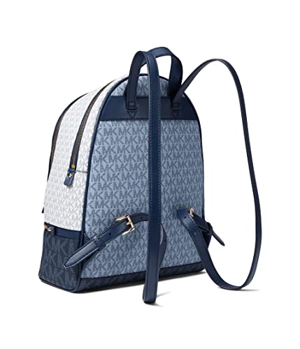 Michael Kors Rhea Zip Medium Backpack Navy/White/Pale Blue One Size #TOP1
