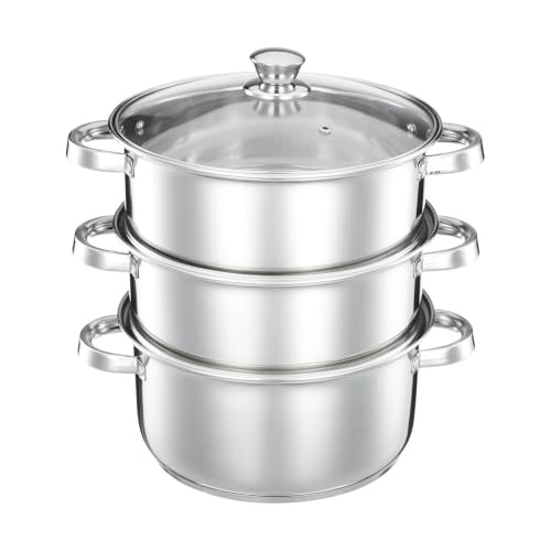 Image of Stainless Steel Steamer Basket for Cooking | Foldable Vegetable Steamer Basket for Momos, Dumplings & Veggies | Expandable Steam Cooker Insert | Dishwasher Safe Kitchen Steaming Basket (Multi)
