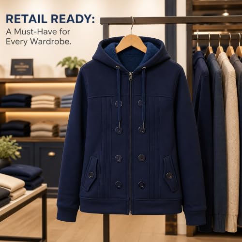 Image of Pivl Casual Solid Full Sleeves Stylish Women Fleece Jacket with Zipper Hoodie II Hooded Neck II Winter Wear