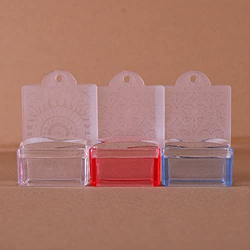 Nails Stampers, Transparent Crystal Silicone Head Rectangle Nail Stamper Polish Transfer Template Kits For Nail Art Tools(Transparent) #TOP4