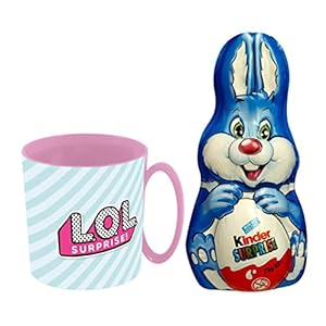 Paasei haas kinderen verrassing met melkchocolade 75 g & mok 350 ml