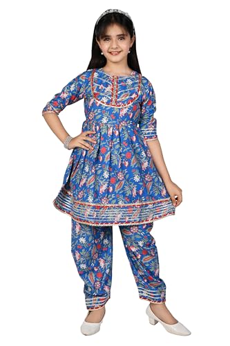 Image of Arshia Fashions Girls Ethnic Wear Kurti and Dhoti Pant Set