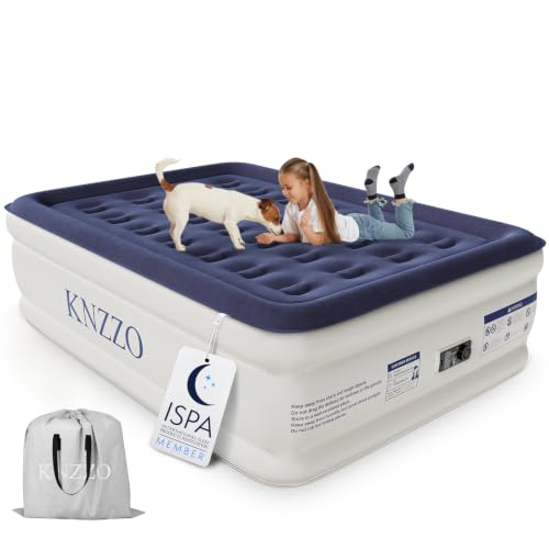 KNZZO Air Mattress Full with Built-in Pump, Blow Up Mattress with...