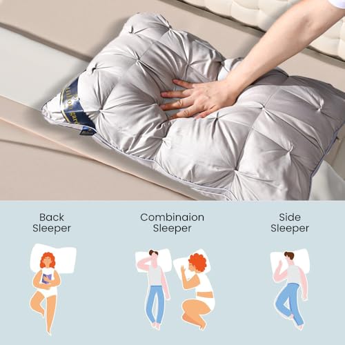 Set 2 Almohadas de Pluma Sintética Tamaño Queen miniatura 3