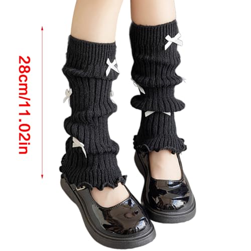 Kids Long Tube Socks with Bowknot Fashionable Leg Warmers Children Fashionable Long Leg Socks Pair for Girls Aged 3-84