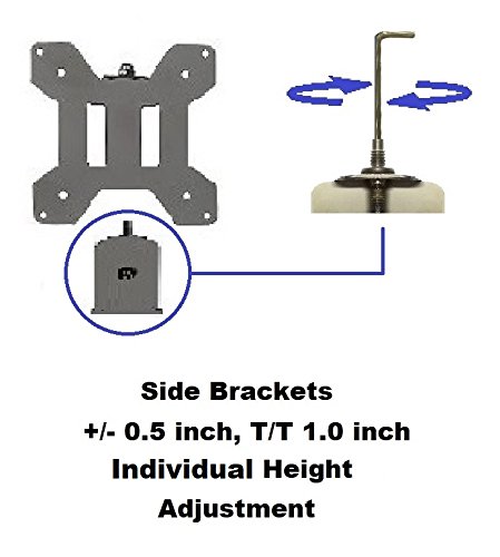 Ezm Basic Quad 4 Lcd Led Monitor Mount Stand Free Standing With Grommet Mount Option Holds Up To 27" Widescreen Displays(002-0015) #TOP4