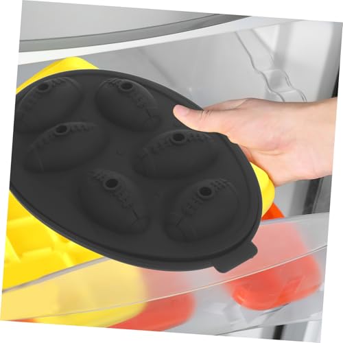 Molde para cubitos de hielo forma fútbol Unomor negro miniatura 2