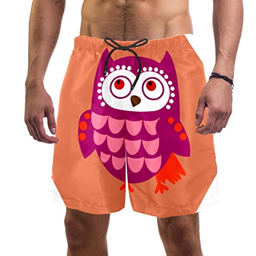 Maillots de Bain pour Hommes Short de Plage Séchage Rapide Hibou