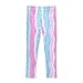 tplaotee Pink and Light Blue Stripe Pattern Doodle Art Shorts for Teen Girls Stretchy Cotton Sports Shorts Swimsuit Under