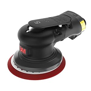 3M Pneumatic Random Orbital Sander, 88937, 5 in, Non-Vacuum, 3/16 in Orbit, Lightweight and Comfortable, 12000 RPM, .28 HP (209W) Motor, Variable Speed