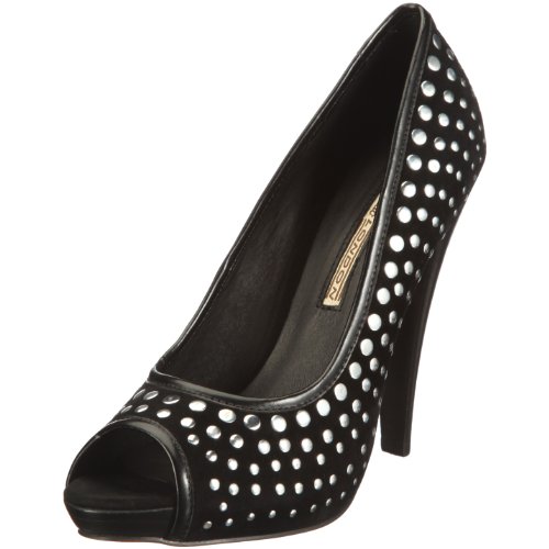Buffalo London Damen 109-9850-1 Velvet BLACK196 Pumps,...
