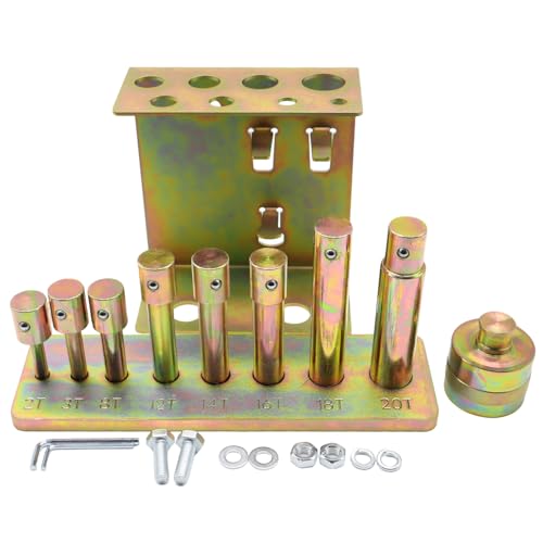 24813 Shop Press Pin Hydraulic Press Pin Punch Set 2-20 Ton Capacity Compatible with Press Models 24811 24812 25087 25088