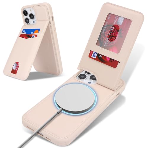 Coque Magsafe iPhone 15 Pro Max Havaya anti-perte avec porte-cartes en cuir
