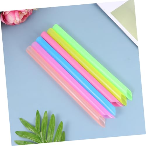 100 pitillos de diámetro grande para té con leche, 19 cm miniatura 6