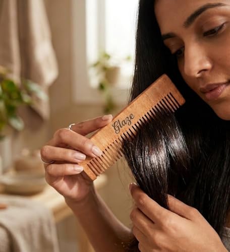 Image of Glaze Boutique Handmade Wooden Hair Comb - Anti-Static & Frizz Control