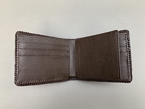 Brown Crocodile Leather Skin Men's bifold wallet, Genuine Alligator3