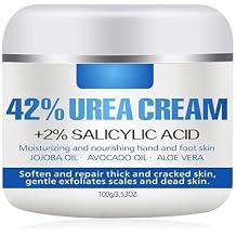 Urea Cream for Foot 42% +2% Salicylic Acid, Foot & Hand Cream for Feet Maximum Strength Moisturizes Nourishes Softens Dry, Rough, Exfoliates Dead Skin Callus Remover For Feet 3.53oz
