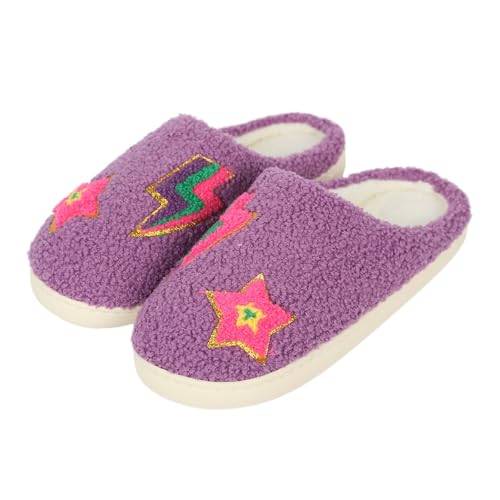 Chaussons en peluche motif étoile pour un cadeau d'anniversaire femme