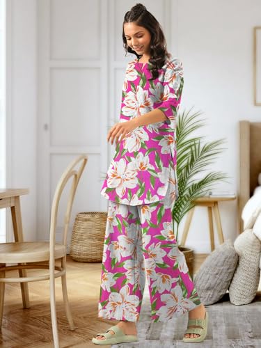 Image of Tee Projekt Cotton Ethnic Wear Co Ord Set for Women | Festive Co Ord Set for Women