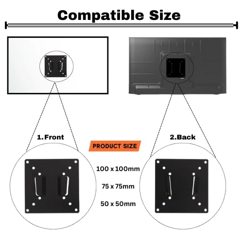 Image of LCD-TV Wall Mount Kit Varient, Universal Heavy Duty Wall Mount Bracket Supports for 14-27 Inch LCD-TV | Secure Wall Mount Stand Kit | VESA Compatible
