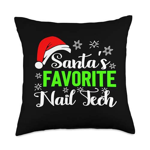 Nail Tech Gift Beauty Makeup Santa X-mas Christmas Gifts Throw