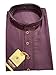 HOME ARCHIVE Men's Neck Embroidery Cotton Solid Indian Kurta Pajama Set Mandarin Collar Casual Fashion Gift for Men (US, Alpha, Small, Regular, Regular, Wine)