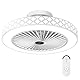 FANTASK Deckenventilator mit Beleuchtung & Fernbedienung, φ48cm reversibler Ventilator mit LED Deckenleuchte 3000-6500K dimmbar