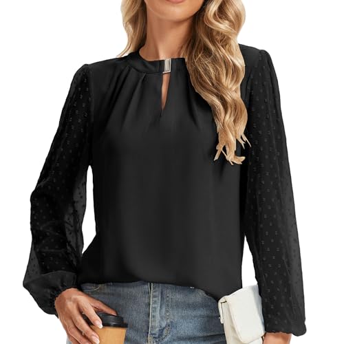 HANERDUN Camisa Mujer Elegante Blusas Manga Larga Elegantes Blusa Fiesta Elegante Boda