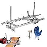 PRIBCHO Portable Chainsaw Mill Planking Milling Guide Bar Saw Mill 14 to 48 Inches Aluminum Steel...