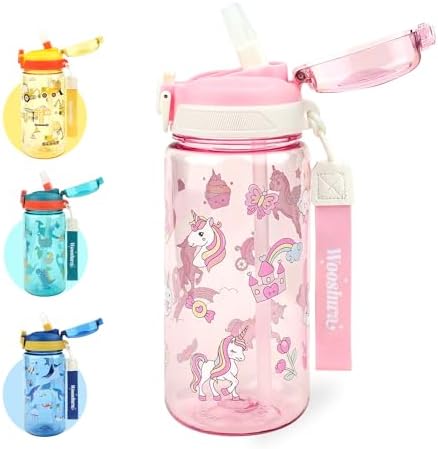Kids Water Bottle for School or Travel, 20 Oz Durable Plastic Wat...