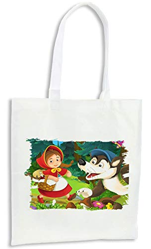 MERCHANDMANIA PACK 2 BOLSAS CAPERUCITA ROJA Y EL LOBO cocina compra kitchen