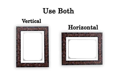 Image of Table stand Photo Frame set of 2 A5 6x8 inch flexiable Glass (acrylic) & synthetic wood customized for Home, Living Room, Study Room & Office Decor wall hanging / tabletop best for gift purposebox pattern brown color