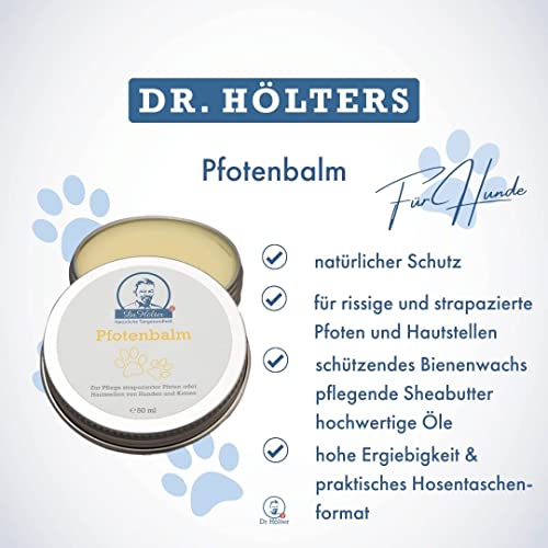 Dr. Hölter Pfotenbalsam Pfotenbalm natürlichen Pflege von trockenen/rissigen Hundepfoten bei starker Beanspruchung Pfotenwachs (50ml Pfotenbalm)