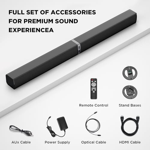 MZEIBO Sound Bar for Smart TV，80W Bluetooth Soundbar 2-in-1 Detachable TV Speaker with Bluetooth 5.0/ARC/Optical/AUX, Home Theater Surround Sound System for TVs - image 7
