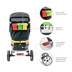 Familidoo H3E 3 Seat Baby Stroller - Tandem Daycare Triple Stroller with 5 Point Safety Harness - for Infants & Toddlers 0-3 Years - Lightweight & Foldable - All Reclining Seats - Image 5