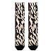 FekiLoot Brown Cowhide Compression Socks Cozy Soft Support Socks Fashion Breathable Knee High Tube Socks for Adult
